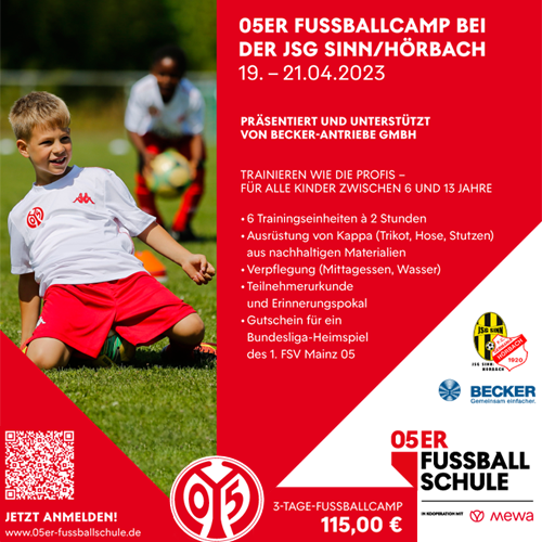 Jugend-Fußballcamp mit Mainz 05