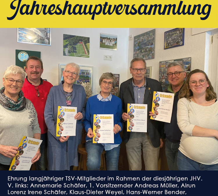 Jahreshauptversammlung 2024 des TSV.