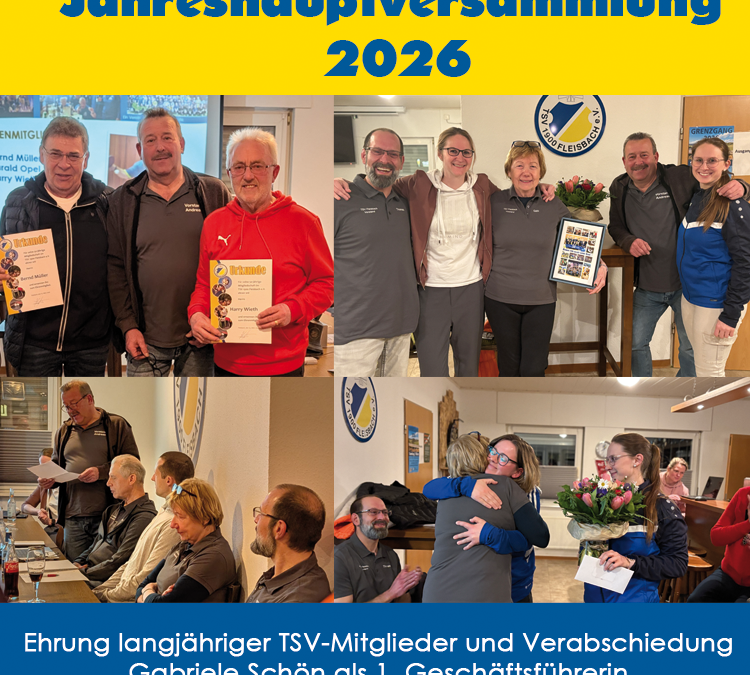 Jahreshauptversammlung 2026 des TSV und Fördervereins