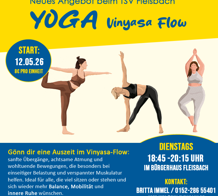 Neues Agebot beim TSV: Yoga Vinyasa Flow